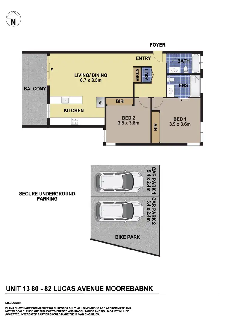 Floorplan of Homely apartment listing, 13/80-82 Lucas Avenue, Moorebank NSW 2170