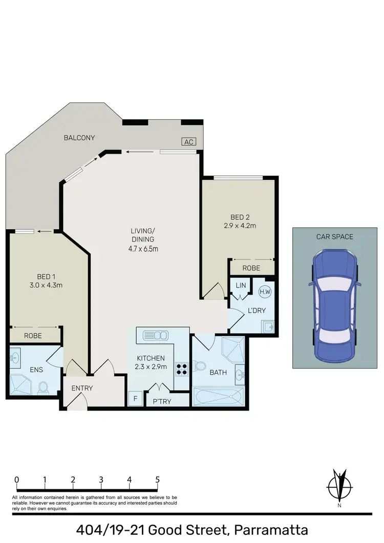 Floorplan of Homely apartment listing, 404/19-21 Good Street, Parramatta NSW 2150