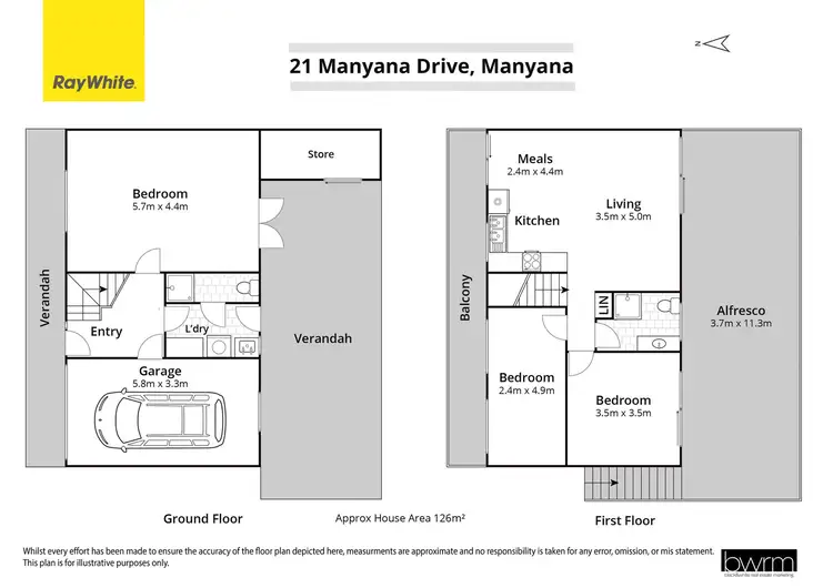 Floorplan of Homely house listing, 21 Manyana Drive, Manyana NSW 2539
