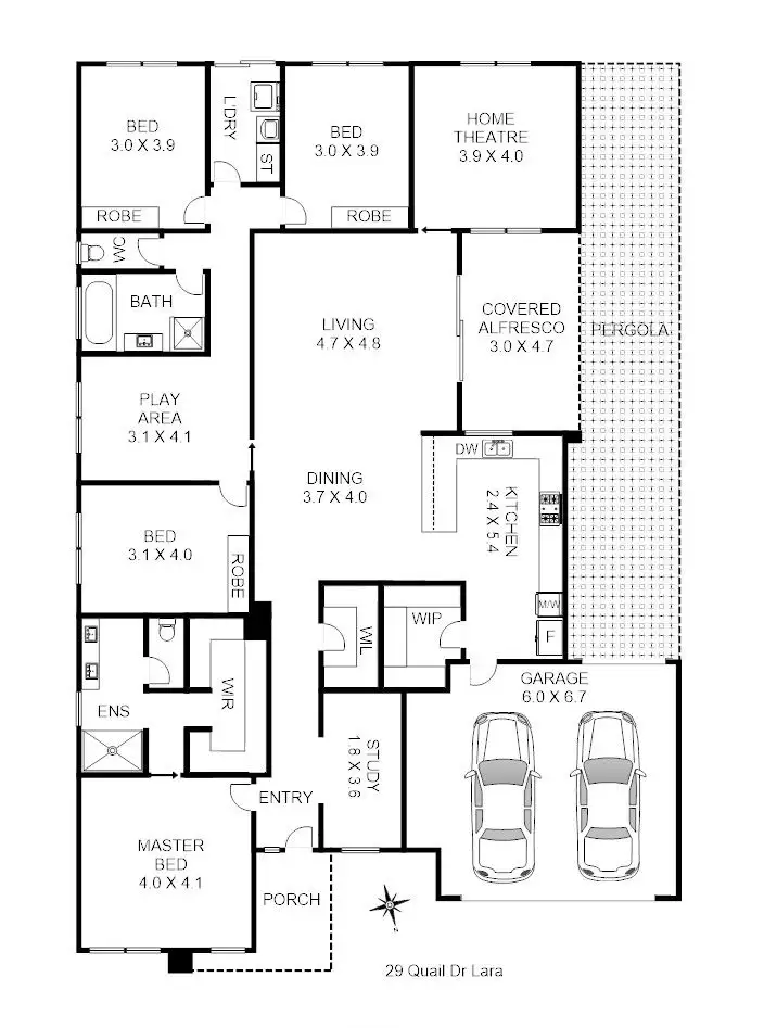 Floorplan of Homely house listing, 29 Quail Drive, Lara VIC 3212