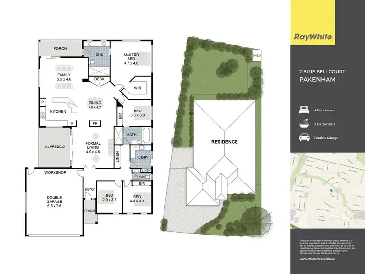 Floorplan of Homely house listing, 2 Blue Bell Court, Pakenham VIC 3810