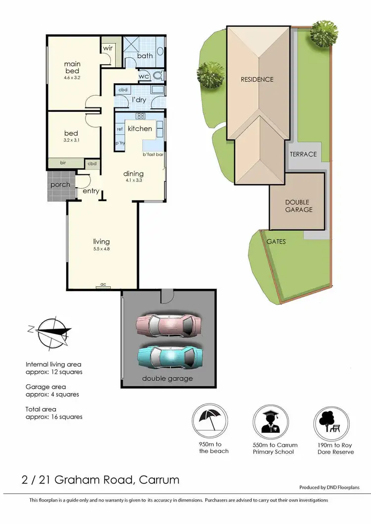 Floorplan of Homely unit listing, 2/21 Graham Road, Carrum VIC 3197