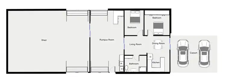Floorplan of Homely house listing, 77 Barnett Road, Red Cliffs VIC 3496