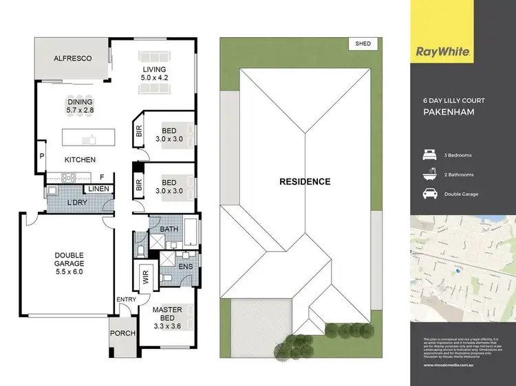 Floorplan of Homely house listing, 6 Day Lilly Court, Pakenham VIC 3810