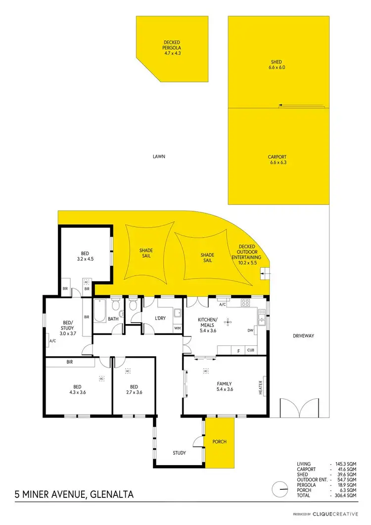 Floorplan of Homely house listing, 5 Miner Avenue, Glenalta SA 5052