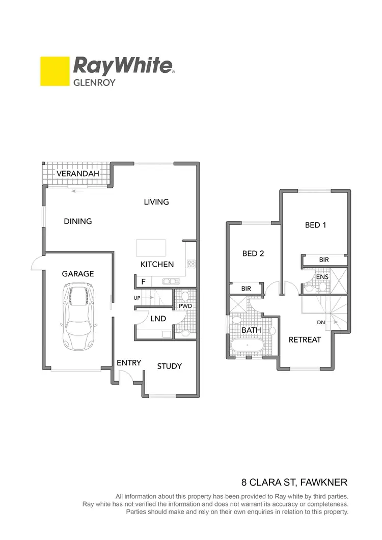 Floorplan of Homely townhouse listing, 8 Clara Street, Fawkner VIC 3060