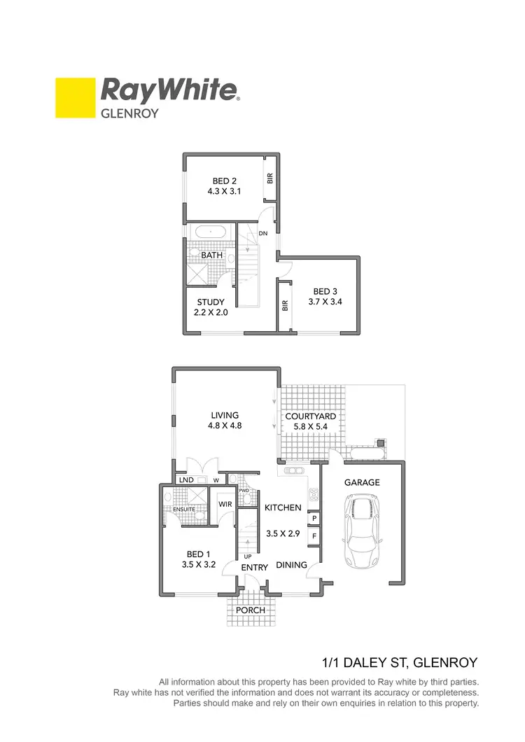 Floorplan of Homely townhouse listing, 1/1 Daley Street, Glenroy VIC 3046