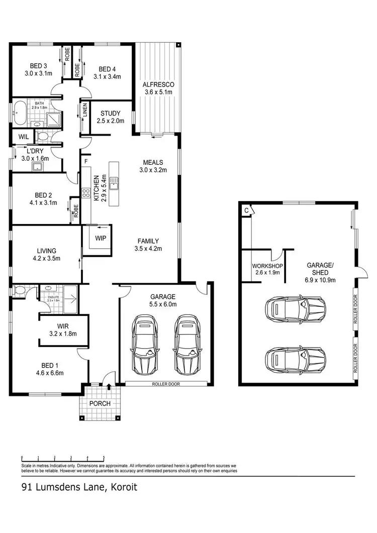 Floorplan of Homely house listing, 91 Lumsdens Lane, Koroit VIC 3282