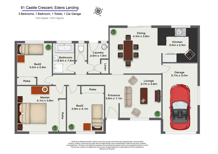 Floorplan of Homely house listing, 81 Castile Crescent, Edens Landing QLD 4207