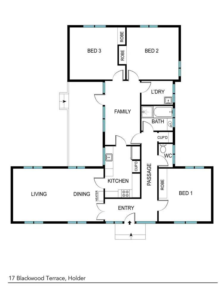 Floorplan of Homely house listing, 17 Blackwood Terrace, Holder ACT 2611