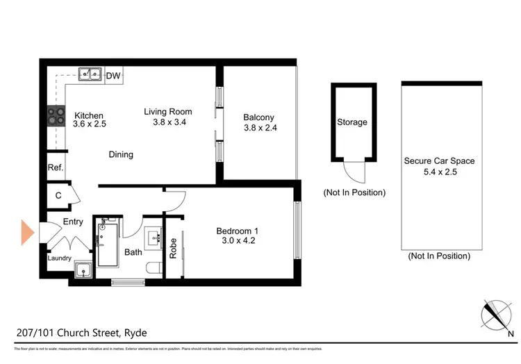 Floorplan of Homely apartment listing, 207/101 Church Street, Ryde NSW 2112