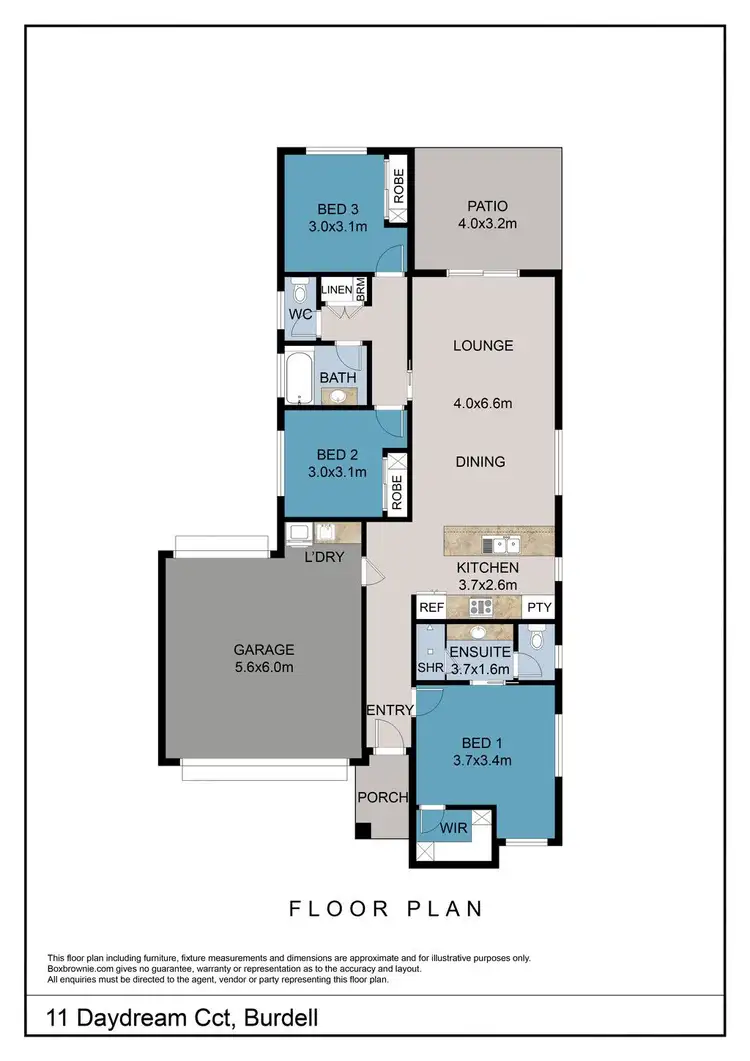 Floorplan of Homely house listing, 11 Daydream Circuit, Burdell QLD 4818