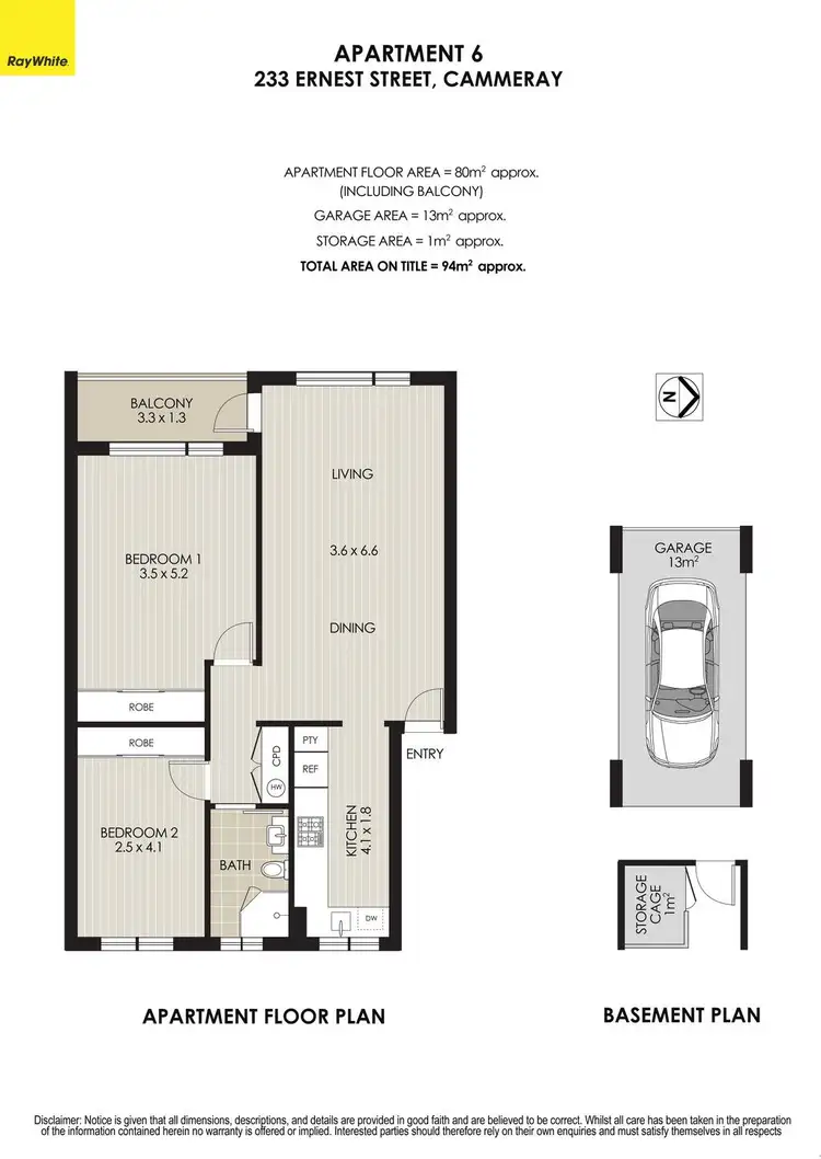 Floorplan of Homely apartment listing, 6/233-237 Ernest Street, Cammeray NSW 2062