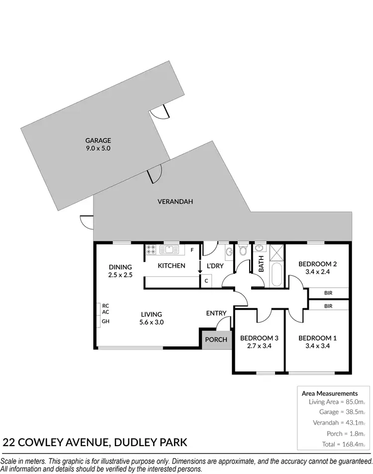 Floorplan of Homely house listing, 22 Cowley Avenue, Dudley Park SA 5008