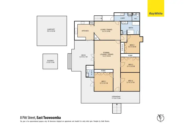 Floorplan of Homely house listing, 8 Pitt Street, East Toowoomba QLD 4350