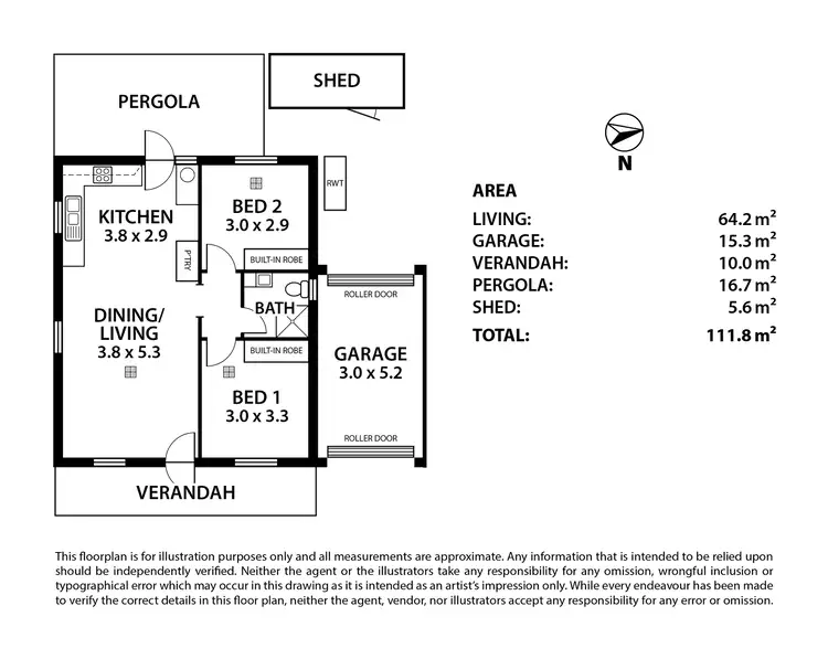 Floorplan of Homely unit listing, 1/7 Alexandrina Road, Mount Barker SA 5251