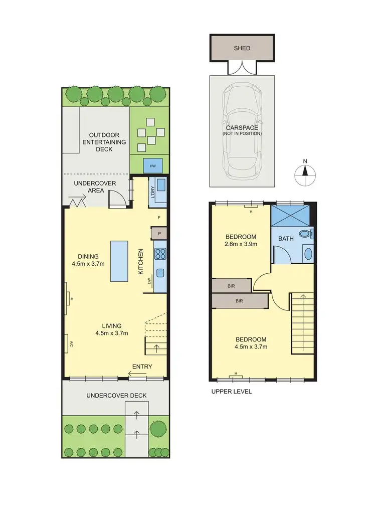 Floorplan of Homely townhouse listing, 2/13 Cassels Road, Brunswick VIC 3056