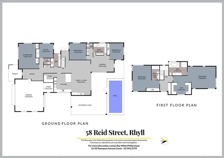 Floorplan of Homely house listing, 58 Reid Street, Rhyll VIC 3923