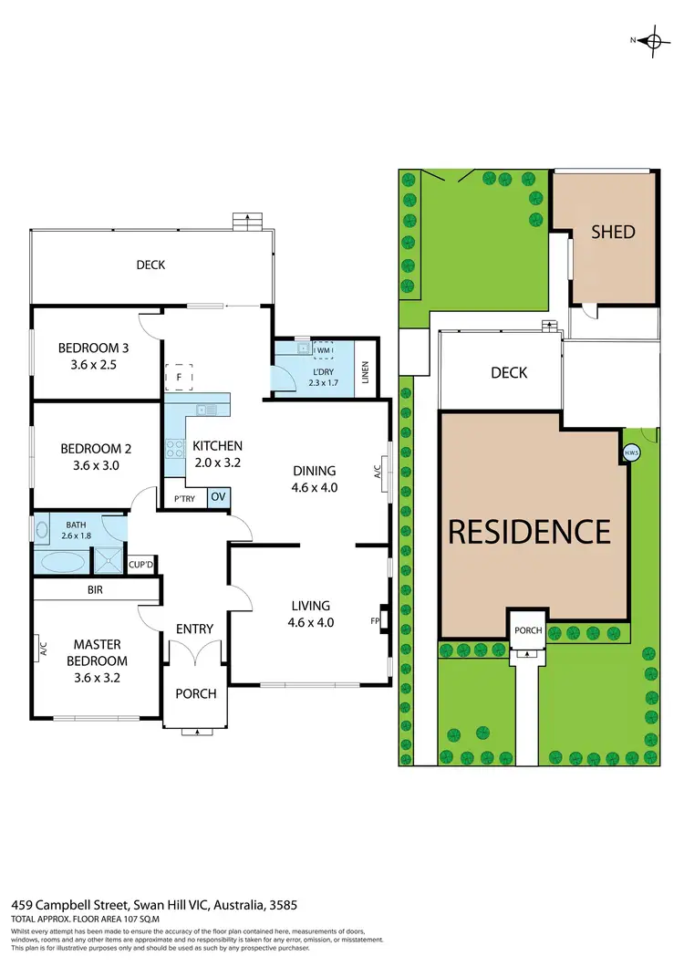 Floorplan of Homely house listing, 459 Campbell Street, Swan Hill VIC 3585