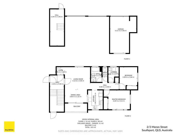 Floorplan of Homely apartment listing, 2/3 Meron Street, Southport QLD 4215