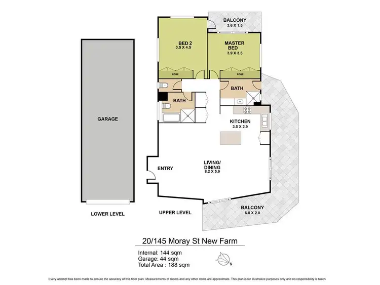 Floorplan of Homely apartment listing, 20/145 Moray Street, New Farm QLD 4005