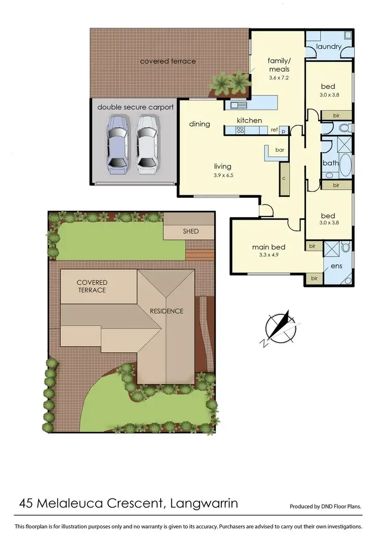 Floorplan of Homely house listing, 45 Melaleuca Crescent, Langwarrin VIC 3910