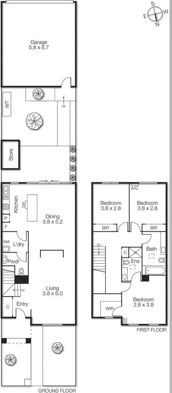 Floorplan of Homely townhouse listing, 42 Botanic Drive, Clayton South VIC 3169