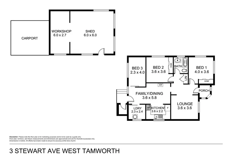 Floorplan of Homely house listing, 3 Stewart Avenue, Tamworth NSW 2340