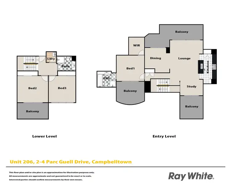 Floorplan of Homely unit listing, 206/2-4 Parc Guell Drive, Campbelltown NSW 2560