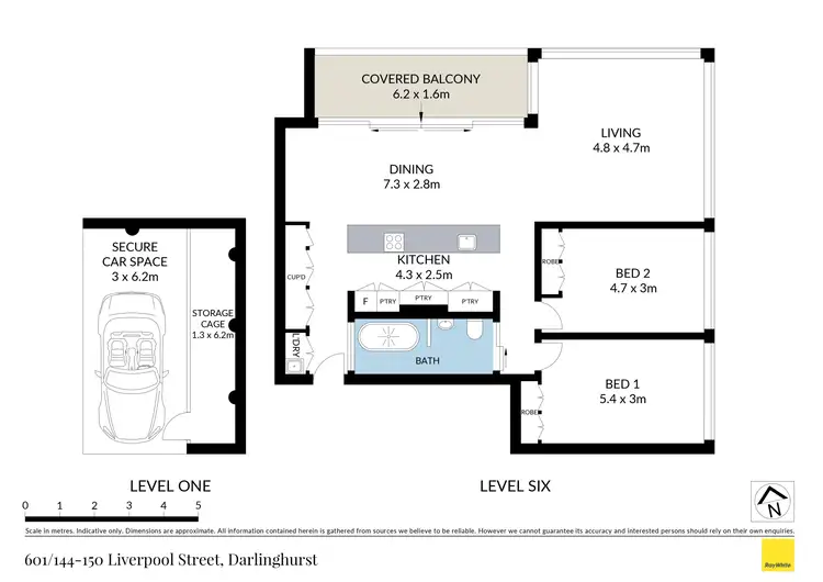 Floorplan of Homely apartment listing, 601/144-150 Liverpool Street, Darlinghurst NSW 2010