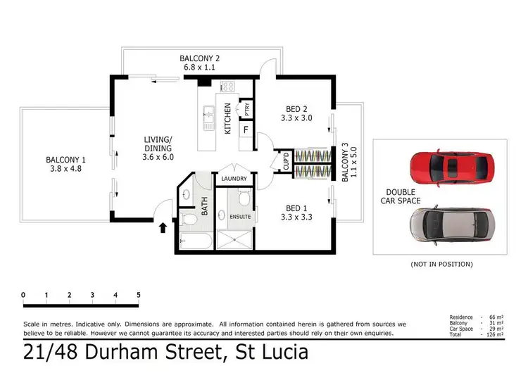 Floorplan of Homely unit listing, 21/48 Durham Street, St Lucia QLD 4067