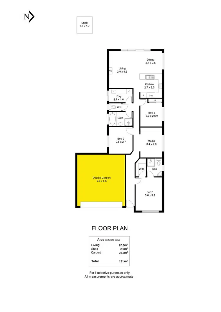 Floorplan of Homely house listing, 46 Indigo Court, Aldinga Beach SA 5173