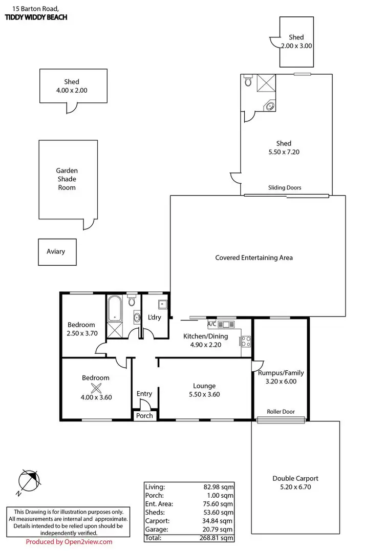 Floorplan of Homely house listing, 15 Barton Road, Tiddy Widdy Beach SA 5571