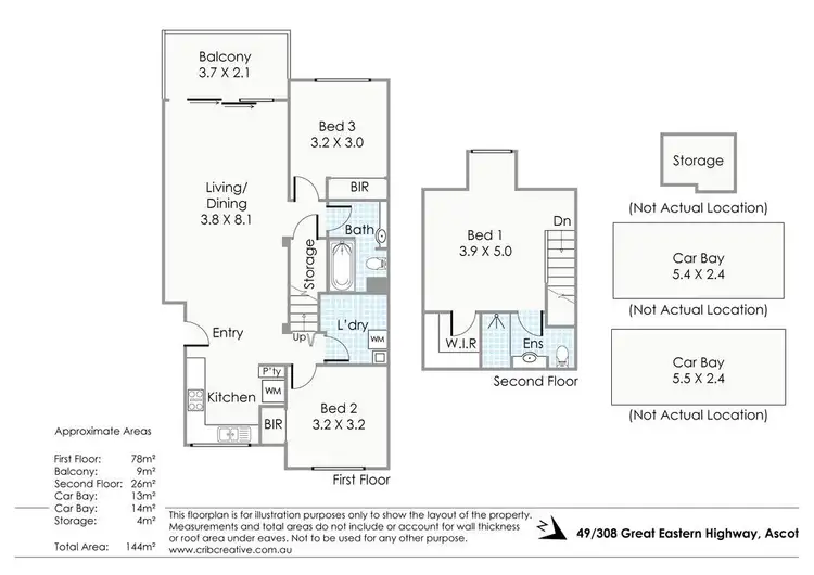 Floorplan of Homely apartment listing, 49/308 Great Eastern Highway, Ascot WA 6104