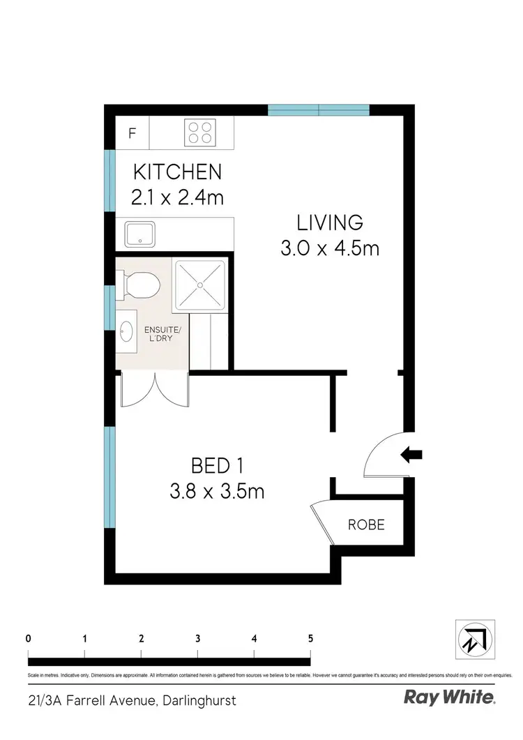Floorplan of Homely apartment listing, 21/3A Farrell Avenue, Darlinghurst NSW 2010