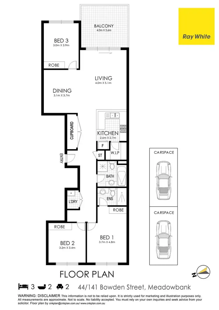 Floorplan of Homely apartment listing, 44/141 Bowden Street, Meadowbank NSW 2114
