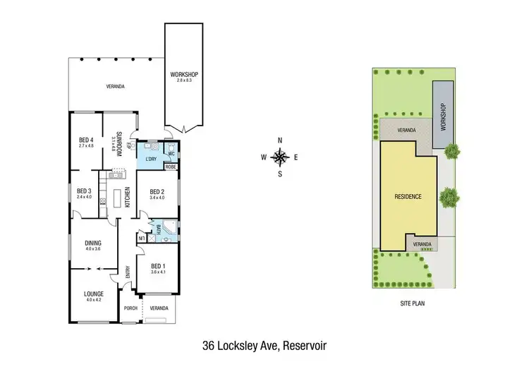 Floorplan of Homely house listing, 36 Locksley Avenue, Reservoir VIC 3073