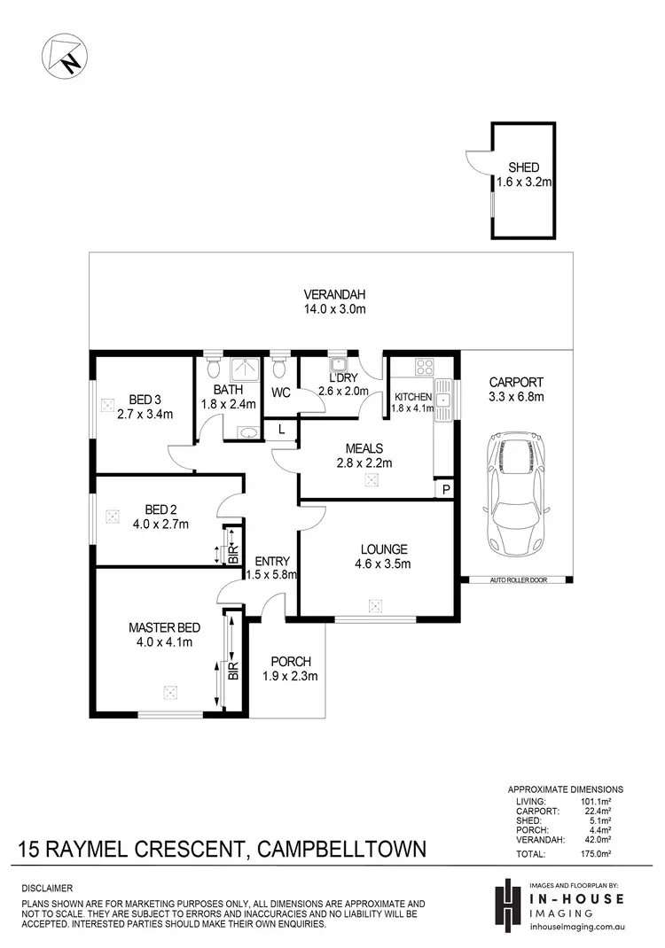 Floorplan of Homely house listing, 15 Raymel Cresent, Campbelltown SA 5074