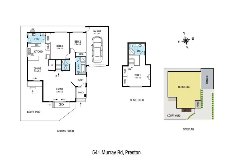 Floorplan of Homely townhouse listing, 541 Murray Road, Preston VIC 3072