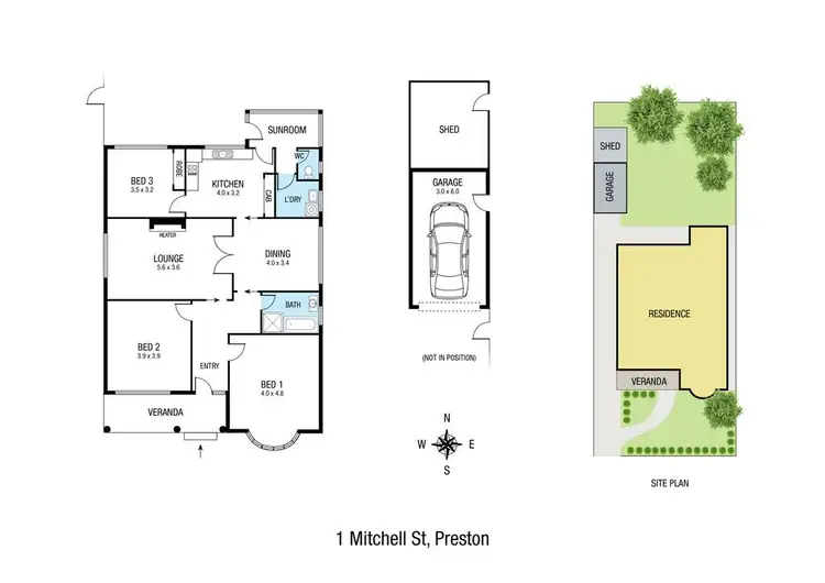 Floorplan of Homely house listing, 1 Mitchell Street, Preston VIC 3072
