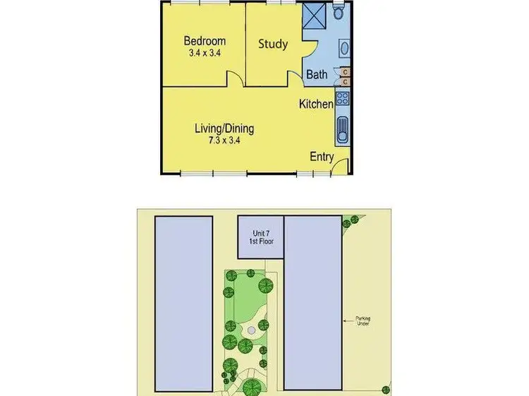 Floorplan of Homely unit listing, 7/24 North Valley Road, Highton VIC 3216