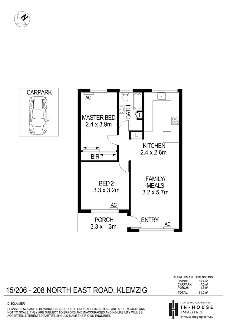 Floorplan of Homely unit listing, 15/206-208 North East Road, Klemzig SA 5087