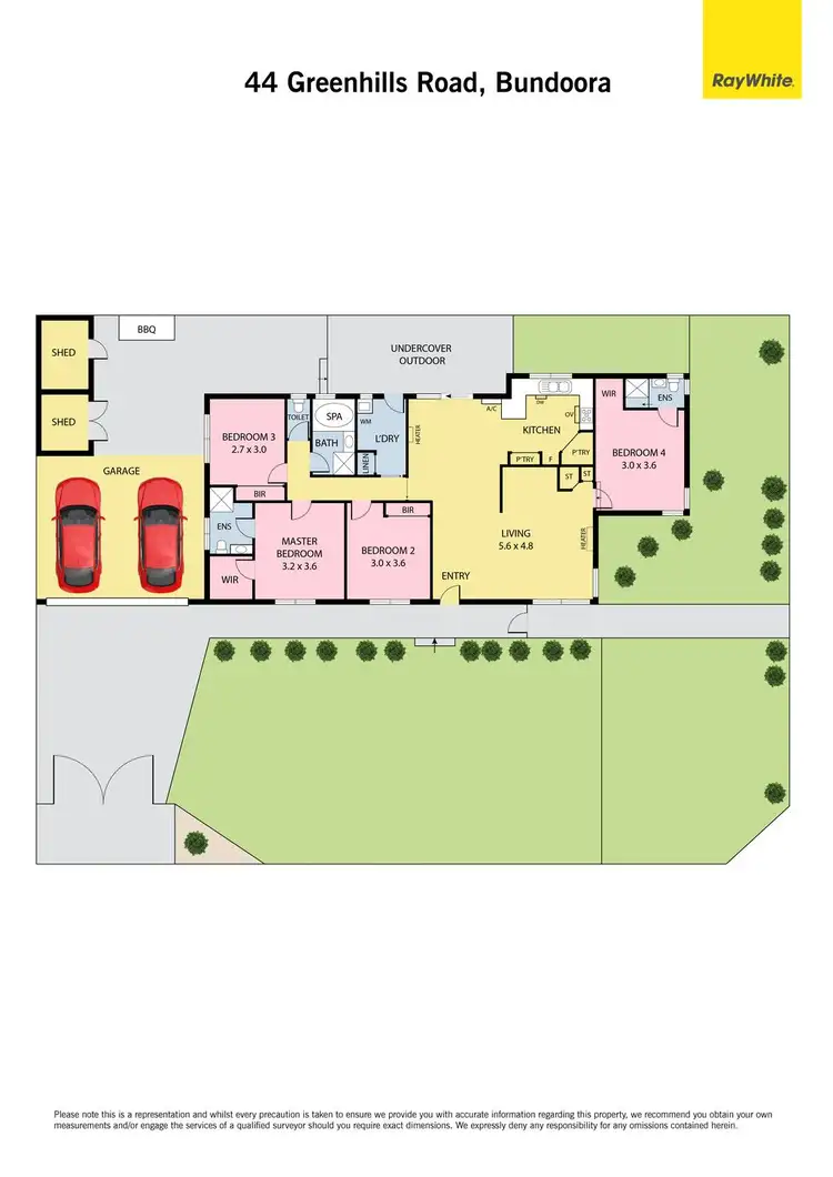 Floorplan of Homely house listing, 44 Greenhills Road, Bundoora VIC 3083