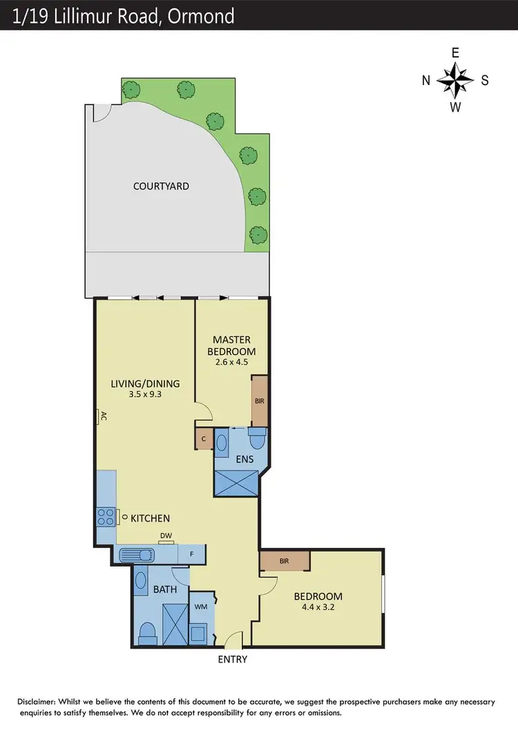 Floorplan of Homely apartment listing, 1/19 Lillimur Road, Ormond VIC 3204