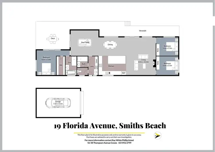 Floorplan of Homely house listing, 19 Florida Avenue, Smiths Beach VIC 3922