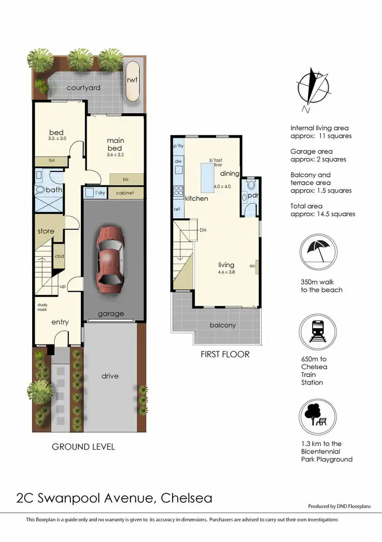 Floorplan of Homely house listing, 2c Swanpool Avenue, Chelsea VIC 3196