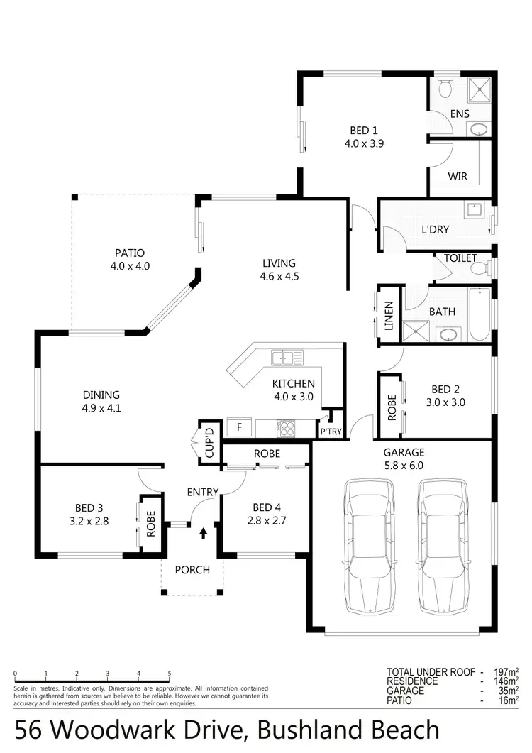 Floorplan of Homely house listing, 56 Woodwark Drive, Bushland Beach QLD 4818