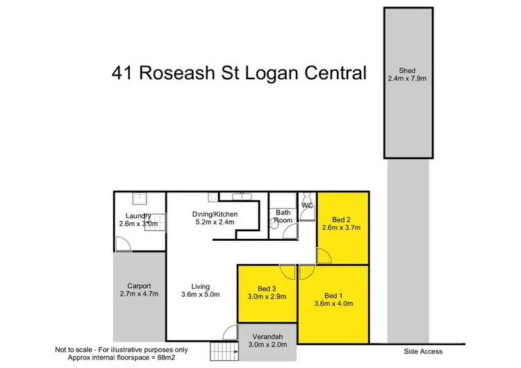 Floorplan of Homely house listing, 41 Roseash Street, Logan Central QLD 4114