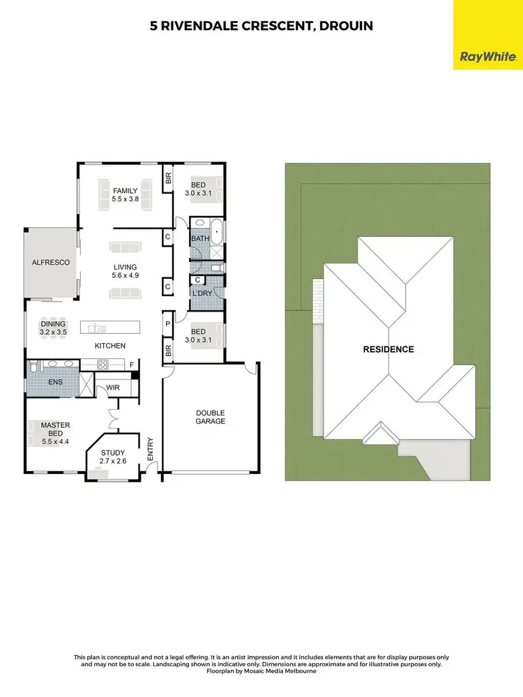 Floorplan of Homely house listing, 5 Rivendale Crescent, Drouin VIC 3818