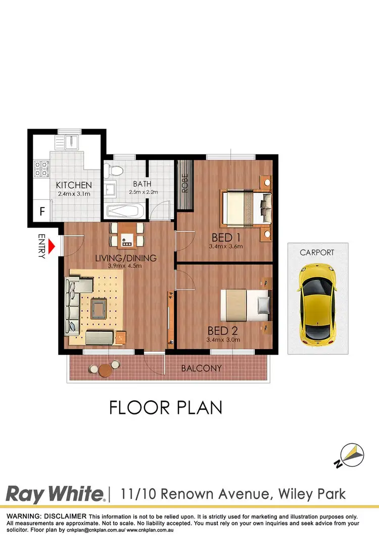 Floorplan of Homely unit listing, Unit 11/10 Renown Avenue, Wiley Park NSW 2195